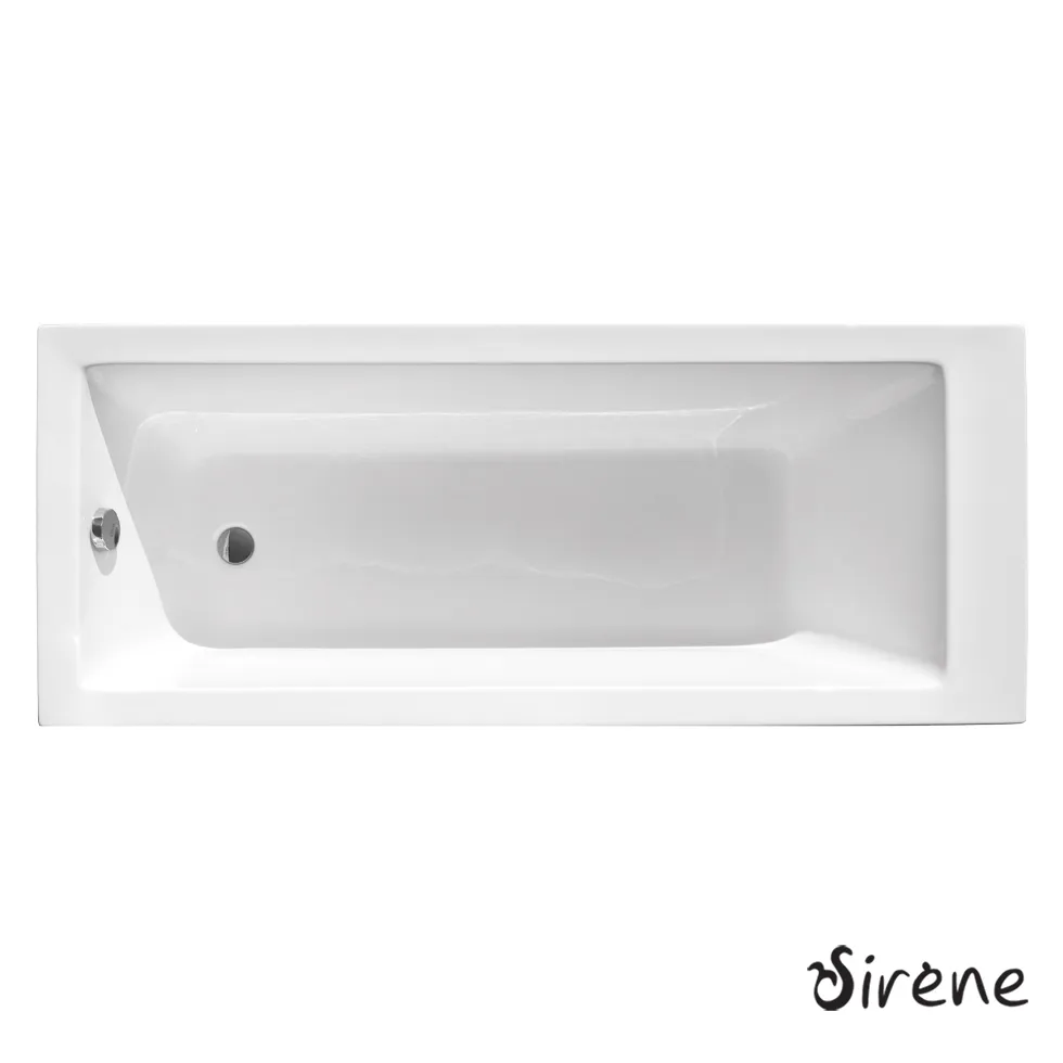 [402-CUB16070W] Μπανιέρα Ακρυλική CUBIC με σύστημα Υδρομασάζ (0.88hp-6 jet) 160x70, Sirene White