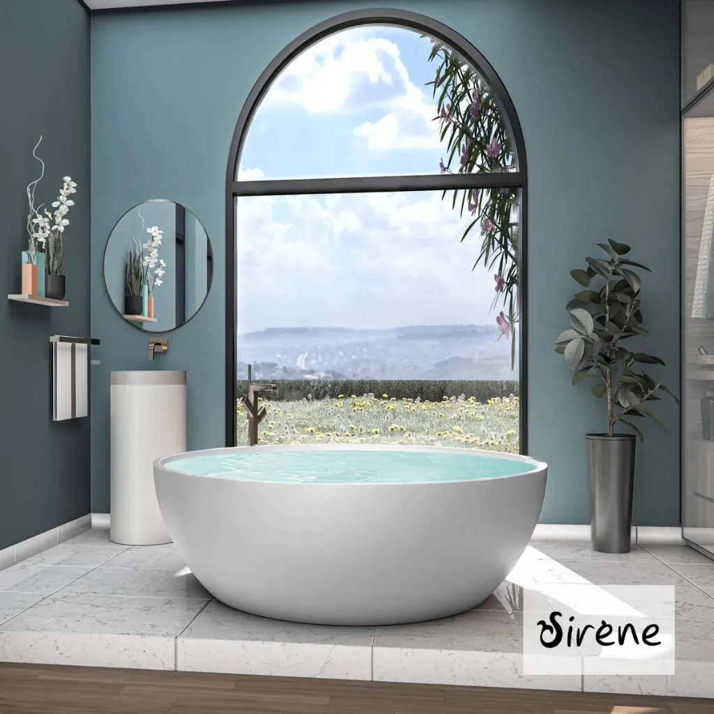 [402-CUSR153-301] CUSCO ΜΠΑΝΙΕΡΑ FREESTD Φ153 SIRENE WHITE MATT