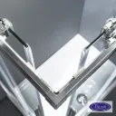 Καμπίνα ντουζιέρας Γωνιακής Εισόδου Corner Entry 110x90 (107-109 x 87-89 εκ.), Devon Flow Clean Glass Chrome