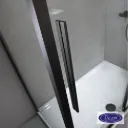 Καμπίνα ντουζιέρας Γωνιακής Εισόδου Corner Entry 120x70 (117-119 x 67-69 εκ.), Devon Flow Clean Glass Black Matt