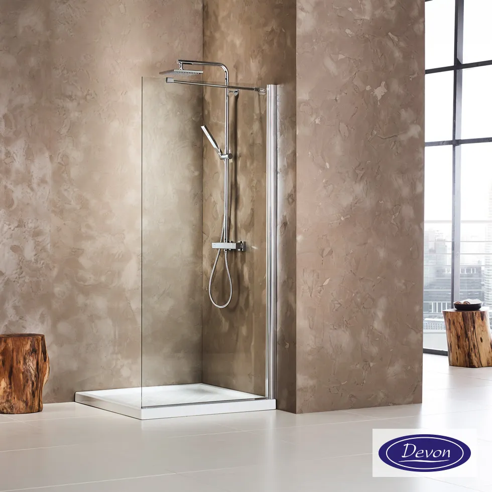 [455-WD50C-100] IWIS WALK-IN 47-49 H.185 CLEAN-GLASS CHROME