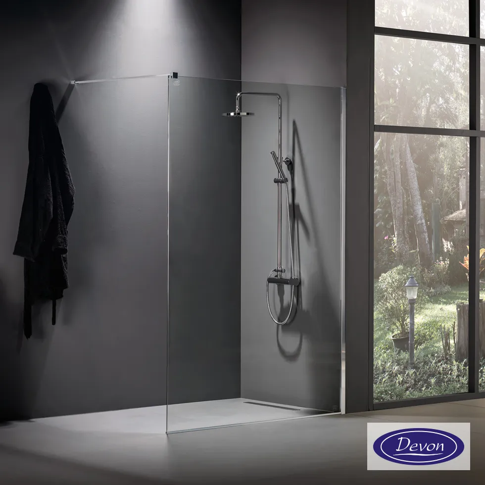 [455-WD90C-100] IWIS WALK-IN 87-89 H.185 CLEAN-GLASS CHROME