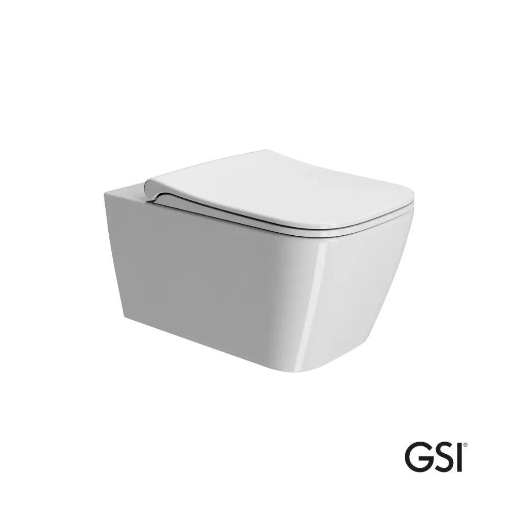Λεκάνη Κρεμαστή Nubes/55 Swirlflush με κάλυμμα Slim Soft Close MS96C, GSI White