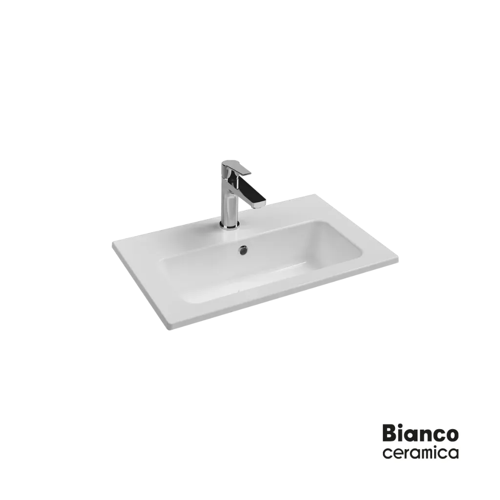 [508-37060-300] ΝΙΠΤΗΡΑΣ 60x36 (1 οπή) BIANCO CERAMICA WHITE