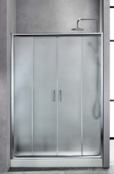 NEW TEMA Συρόμενη Πόρτα Εισόδου Τετράφυλλη Frosted - NT 140 F 140Χ180cm