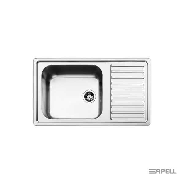 Νεροχύτης Anniversario 86x50 Inox Σαγρέ