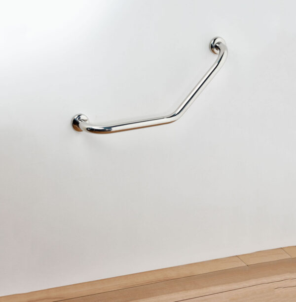 Μπάρα Στήριξης Γωνιακή 60cm Inox Χρωμέ AMEA