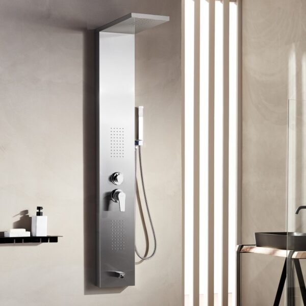 53100 M ROMA ΣΤΗΛΗ ΥΔΡΟΜΑΣΑΖ 4 ΕΞΟΔΩΝ ΜΑΤT (53100-1)53100 M ROMA 4 WAY SHOWER PANEL (53100-1)