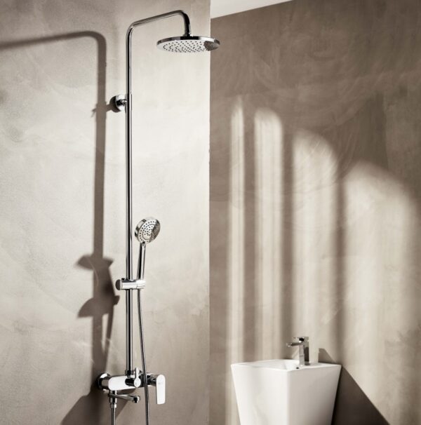 53252 ROMA ΣΤΗΛΗ 3 ΕΞΟΔΩΝ ΧΡΩΜΕ53252 ROMA 3 WAY FAUCET WITH SHOWER COLUMN AND SWIVEL SPOUT