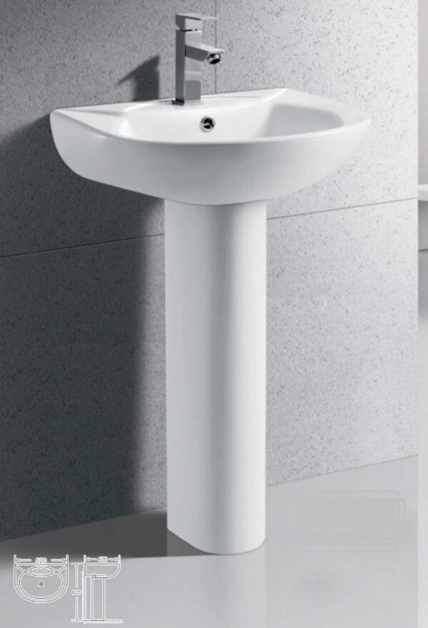 ARIA ΝΙΠΤΗΡΑΣ 57Χ44 cm (AR057)ARIA WASHBASIN 57Χ44 cm (AR057)