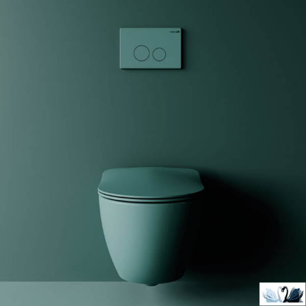 FREE RIMLESS ΚΡΕΜΑΣΤΉ NILE GREEN MATT ( FE 322 NGM) ΧΩΡΙΣ ΚΑΛΥΜΜΑFREE RIMLESS WALL HUNG PAN NILE GREEN MATT ( FE 322 NGM) NO COVER