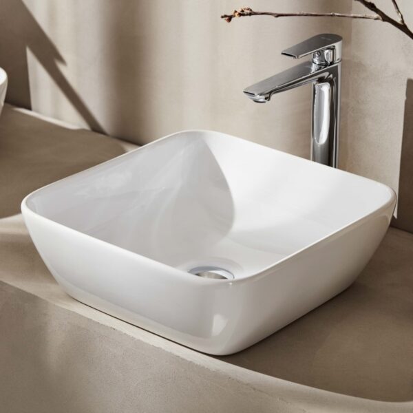 POR040W POR ΝΙΠΤΗΡΑΣ WHITE MATT ΕΛΕΥΘ. ΤΟΠΟΘΕΤΗΣΗΣ 40x40cmPOR040W POR WHITE MATT MOUNTED WASHBASIN 40x40cm