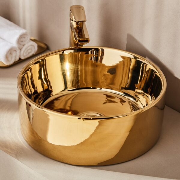 STY040G  STYLE GOLD ΝΙΠΤΗΡΑΣ ΕΠΙΚΑΘΗΜΕΝΟΣ Φ40cmSTY040G STYLE GOLD MOUNTED WASHBASIN Φ40cm