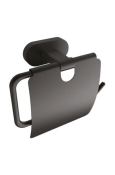 PL18809N PLANET ΧΑΡΤΟΘΗΚΗ ΜΕ ΚΑΛΥΜΜΑ  BLACK MATTPL18809N PLANET TOILET ROLL HOLDER WITH COVER BLACK MATT