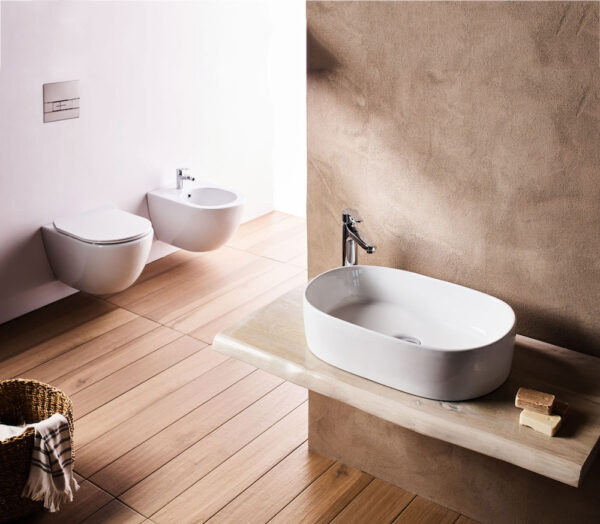 COR055 CORONA ΝΙΠΤΗΡΑΣ ΕΠΙΚΑΘΗΜΕΝΟΣ 55x35x14cmCOR055 CORONA MOUNTED WASHBASIN 55x35x14cm