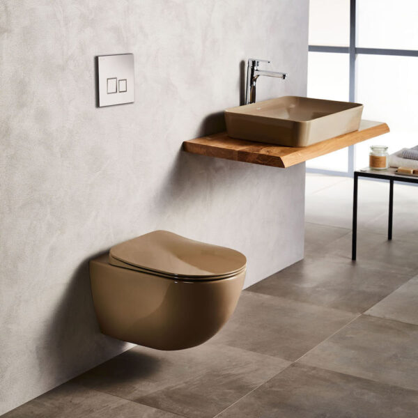 FREE ΛΕΚΑΝΗ ΚΡΕΜΑΣΤΗ CAPPUCINO MATT (FE320-11CM00E-0000) ΧΩΡΙΣ ΚΑΛΥΜΜΑFREE WALL HUNG PAN CAPPUCINO MATT (FE320-11CM00E-0000) NO COVER