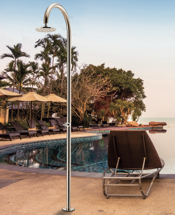6011 ΣΤΗΛΗ ΠΙΣΙΝΑΣ Φ50 ΙΝΟΧ SS316 ΜΕ ΚΕΦΑΛΗ ABS Φ226011 OUTDOORS SHOWER COLUMN Φ50 ΙΝΟΧ SS316 SHOWER HEAD ABS Φ22