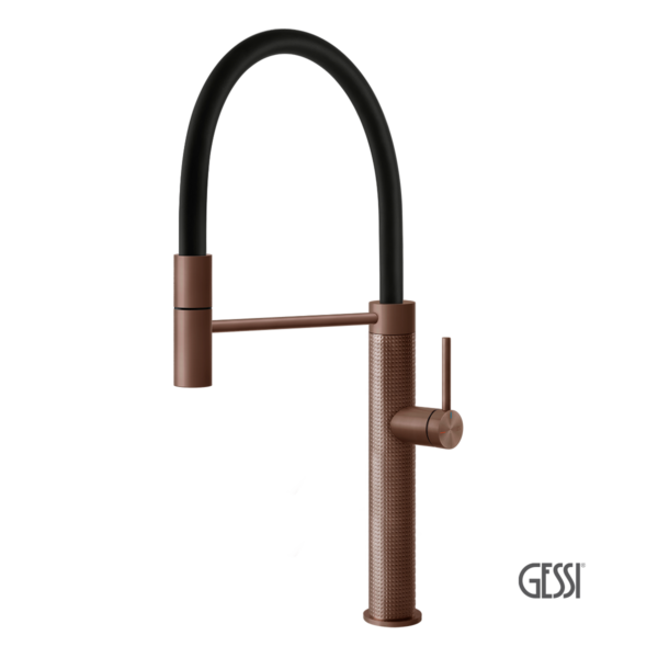 Μπαταρία Νεροχύτη Κουζίνας Cesello Gessi Copper Brushed PVD