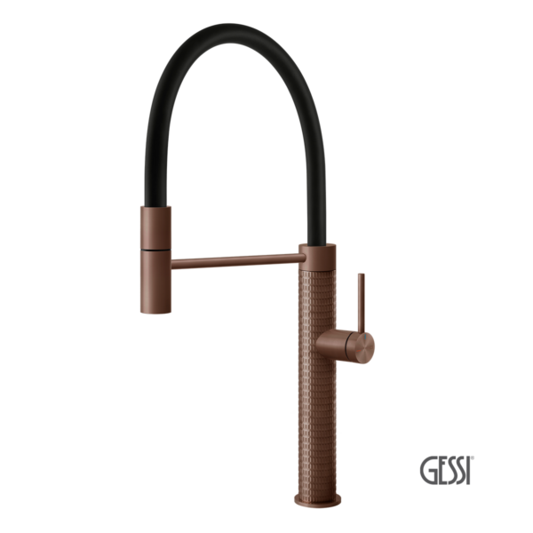 Μπαταρία Νεροχύτη Κουζίνας Meccanica Gessi Inox316 Copper Brushed PVD