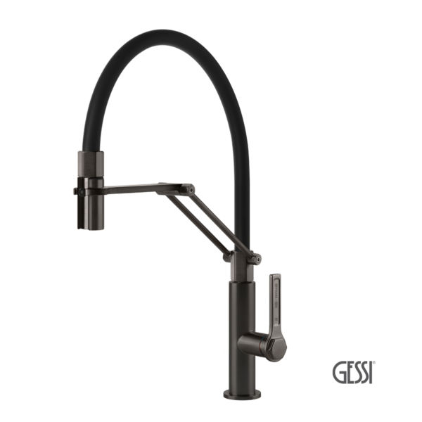 Μπαταρία Νεροχύτη Κουζίνας Officine Gessi Inox316 Black metal Brushed PVD