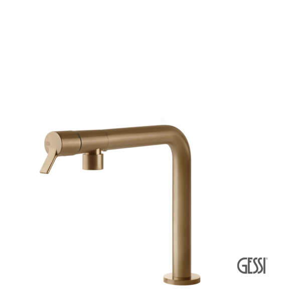 Μπαταρία Νεροχύτη Κουζίνας Fisso Gessi Inox316 Warm Bronze Brushed PVD