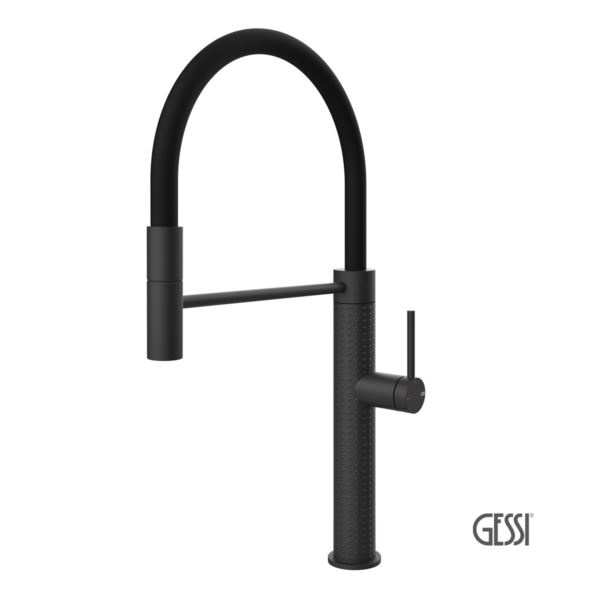 Μπαταρία Νεροχύτη Κουζίνας Cesello Gessi Black Matt